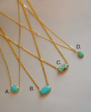 Gold Plated Turquoise Necklaces