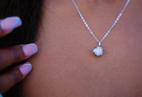Opal and Sterling Silver Necklace