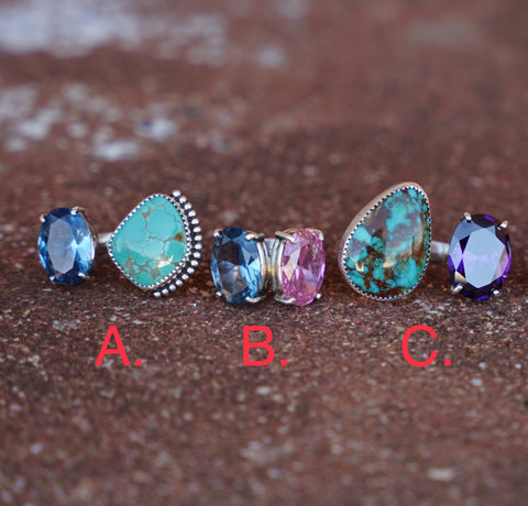 Royston Turquoise and Gemstone Rings