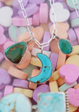 Multi Stone Moon Turquoise Necklace (18”)