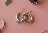 Small Kingman Turquoise Hoops