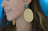Royston Turquoise Basket Weave Earrings