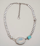 Crystal and Turquoise Necklace (18”)