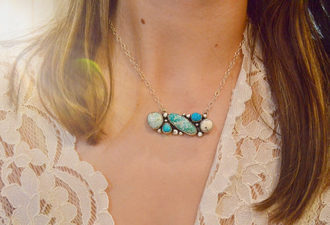 Multi Turquoise Stone Necklace