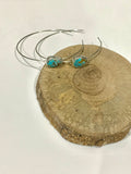 Turquoise Teardrop Hoops