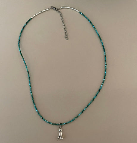 Sterling Silver Blossom Beaded Necklace