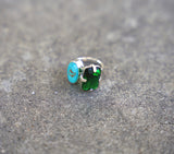 Royston Turquoise and Green Gem Ring (7.5)