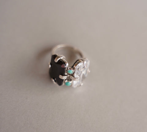 Gem and Turquoise Ring (size 6.5)