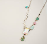 Crystal and Turquoise YEE HAW Necklace (16”)